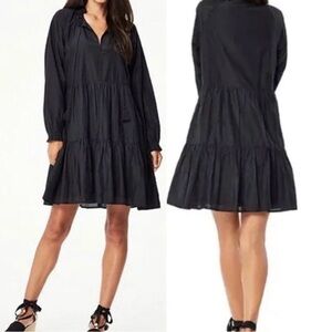 Roller Rabbit Janni V-Neck Long Sleeve Dress Black Size M